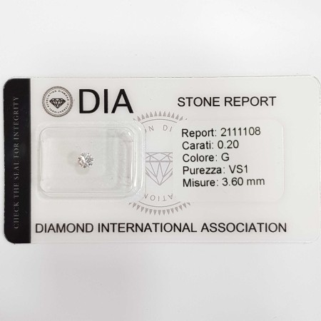 0.20 G VS1 DIA certifié diamant sous Blister-REP2111108