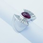 Anello Diamanti 1.55 carati e Rubino 2.48 ct - Modelo (Papion)