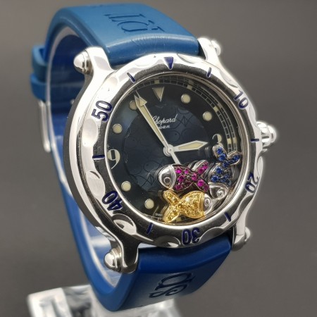 Chopard Happy Sport Fish 38mm Full Set Very Good Condition Stahl St