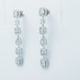 Boucles d'oreilles en or blanc 18 carats avec diamants certifiés - Modèle (Alice)