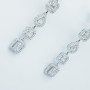 Boucles d'oreilles en or blanc 18 carats avec diamants certifiés - Modèle (Alice)