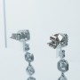 Boucles d'oreilles en or blanc 18 carats avec diamants certifiés - Modèle (Alice)